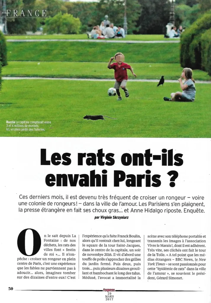 Invasions de rats à Paris - Article de l'Express - ISTAV FORMATION